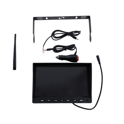 GloboStar® 86069 Έγχρωμη Οθόνη 9 WiFi για Αυτοκινητο - Φορτηγό DC 12-24V - για Σύνδεση έως 4 WiFi Κάμερες 1080P HD Οπισθοπορείας - Μαύρο