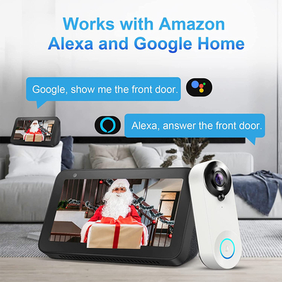 GloboStar® 86074 Ολοκληρωμένο Έξυπνο Σύστημα Ματάκι Θεατή & Κουδούνι Σπιτιού για Εξώπορτες - 1 x Κάμερα 1.0MP 1080P - Θέαση 166° με Νυχτερινή Λήψη, PIR Αισθητήρα Κίνησης & Ομιλία/Ήχος Διπλής Κατεύθυνσης - Εφαρμογή APP σε Android & iOS - Επαναφορτιζόμενη Μπαταρία Λιθίου 2500mAh - PAL/NTSC Signal - DC 5V - Λευκό & Μαύρο - Μ5 x Π4 x Υ3.8cm - 2 Χρόνια Εγγύηση
