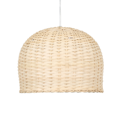 GLOBOSTAR® BERMUDA 01708 Boho Κρεμαστό Φωτιστικό Οροφής με Ντουί 1 x E27 AC 220-240V IP20 - Μπεζ - Μ31 x Π31 x Y22cm