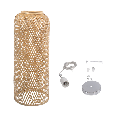 GLOBOSTAR® CALERO 01711 Boho Κρεμαστό Φωτιστικό Οροφής με Ντουί 1 x E27 AC 220-240V IP20 - Μπεζ - Μ30 x Π30 x Υ70cm