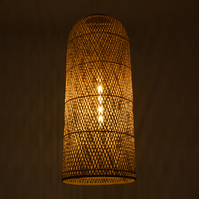 GLOBOSTAR® CALERO 01712 Boho Κρεμαστό Φωτιστικό Οροφής με Ντουί 1 x E27 AC 220-240V IP20 - Μπεζ - Μ40 x Π40 x Υ90cm