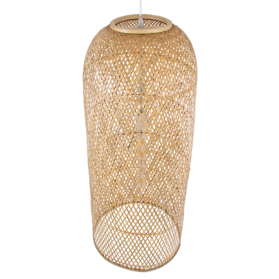 GLOBOSTAR® CALERO 01712 Boho Κρεμαστό Φωτιστικό Οροφής με Ντουί 1 x E27 AC 220-240V IP20 - Μπεζ - Μ40 x Π40 x Υ90cm