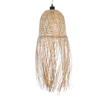 GLOBOSTAR® MANILA 01713 Boho Κρεμαστό Φωτιστικό Οροφής με Ντουί 1 x E27 AC 220-240V IP20 - Μπεζ - Μ25 x Π25 x Υ60cm