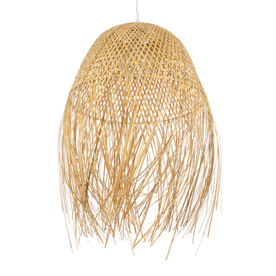 GLOBOSTAR® MANILA 01714 Boho Κρεμαστό Φωτιστικό Οροφής με Ντουί 1 x E27 AC 220-240V IP20 - Μπεζ - Μ45 x Π45 x Υ60cm