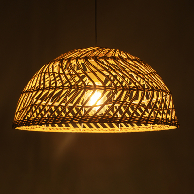 GLOBOSTAR® COMORES 01727 Boho Κρεμαστό Φωτιστικό Οροφής με Ντουί 1 x E27 AC 220-240V IP20 - Μπεζ - Μ40 x Π40 x Y20cm