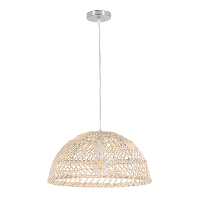 GLOBOSTAR® COMORES 01727 Boho Κρεμαστό Φωτιστικό Οροφής με Ντουί 1 x E27 AC 220-240V IP20 - Μπεζ - Μ40 x Π40 x Y20cm