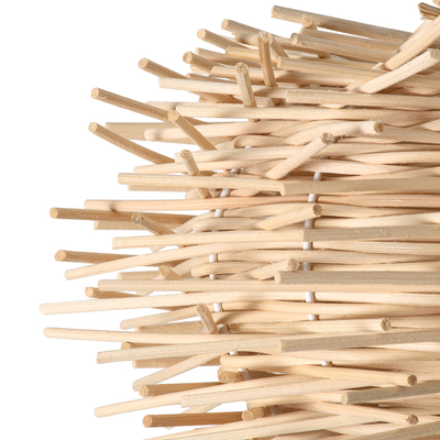 GLOBOSTAR® MINORCA 01729 Boho Κρεμαστό Φωτιστικό Οροφής με Ντουί 1 x E27 AC 220-240V IP20 - Μπεζ - Μ30 x Π30 x Υ18cm