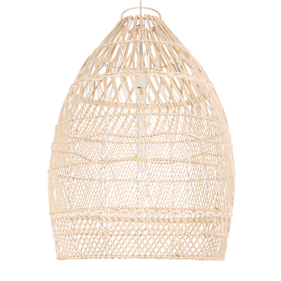 GLOBOSTAR® MALIBU 01810 Boho Κρεμαστό Φωτιστικό Οροφής με Ντουί 1 x E27 AC 220-240V IP20 - Μπεζ - Μ57 x Π57 x Υ75cm