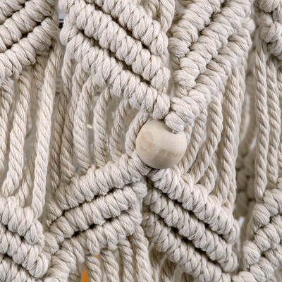 GLOBOSTAR® CONGO 36206 Boho Κρεμαστό Φωτιστικό Οροφής με Ντουί 1 x E27 AC 220-240V IP20 - Μπεζ - Μ30 x Π30 x Υ50cm