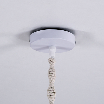 GLOBOSTAR® CONGO 36206 Boho Κρεμαστό Φωτιστικό Οροφής με Ντουί 1 x E27 AC 220-240V IP20 - Μπεζ - Μ30 x Π30 x Υ50cm