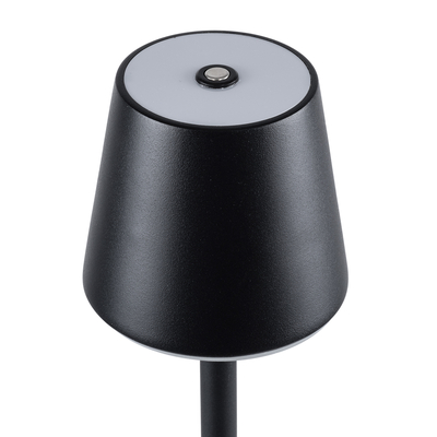 GloboStar® NEGA 60477 Μοντέρνο Επιδαπέδιο Φωτιστικό LED 2.2W 154lm 360° DC 5V IP44 Θερμό Λευκό 2700K Dimmable με Διακόπτη Αφής - Επαναφορτιζόμενο με Μπαταρία Li-ion 4000mAh - Μαύρο - Φ10 x Υ135cm - 2 Χρόνια Εγγύηση