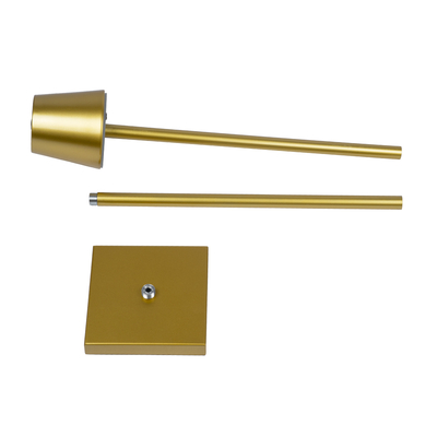 GloboStar® NEGA 60479 Μοντέρνο Επιδαπέδιο Φωτιστικό LED 2.2W 154lm 360° DC 5V IP44 Θερμό Λευκό 2700K Dimmable με Διακόπτη Αφής - Επαναφορτιζόμενο με Μπαταρία Li-ion 4000mAh - Χρυσό Πλατίνα - Φ10 x Υ135cm - 2 Χρόνια Εγγύηση