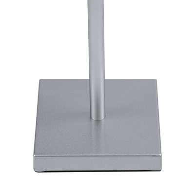 GloboStar® NEGA 60480 Μοντέρνο Επιδαπέδιο Φωτιστικό LED 2.2W 154lm 360° DC 5V IP44 Θερμό Λευκό 2700K Dimmable με Διακόπτη Αφής - Επαναφορτιζόμενο με Μπαταρία Li-ion 4000mAh - Ασημί - Φ10 x Υ135cm - 2 Χρόνια Εγγύηση