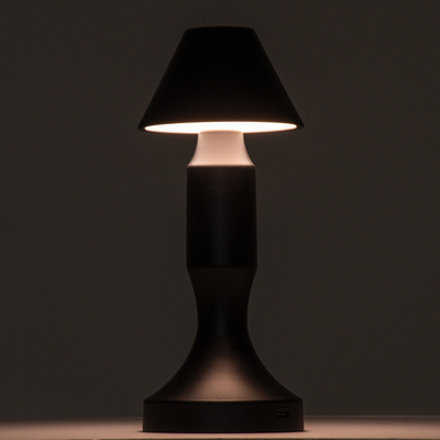 GloboStar® LUNNA 76478 Επαναφορτιζόμενο Επιτραπέζιο Φωτιστικό Πορτατίφ LED 1.5W 105lm 120° DC 5V IP44 CCT Ultra Θερμό 1500K - Φυσικό Λευκό 4500K - Ψυχρό Λευκό 6000K Dimmable Ασημί Πλαστικό - Μ9 x Π9 x Υ23cm - 2 Χρόνια Εγγύηση