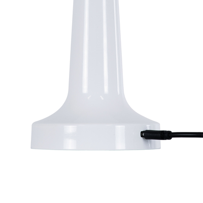 GloboStar® NANNA 76471 Επαναφορτιζόμενο Επιτραπέζιο Φωτιστικό Πορτατίφ LED 1.5W 105lm 120° DC 5V IP44 CCT Ultra Θερμό 1500K - Φυσικό Λευκό 4500K - Ψυχρό Λευκό 6000K Dimmable Λευκό Πλαστικό - Μ9 x Π9 x Υ21cm - 2 Χρόνια Εγγύηση