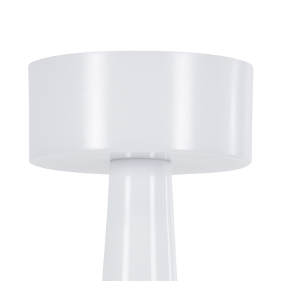 GloboStar® NANNA 76471 Επαναφορτιζόμενο Επιτραπέζιο Φωτιστικό Πορτατίφ LED 1.5W 105lm 120° DC 5V IP44 CCT Ultra Θερμό 1500K - Φυσικό Λευκό 4500K - Ψυχρό Λευκό 6000K Dimmable Λευκό Πλαστικό - Μ9 x Π9 x Υ21cm - 2 Χρόνια Εγγύηση