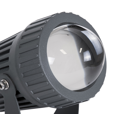GLOBOSTAR® SPOTFENIA 90135 Αρχιτεκτονικό Σποτ Φωτισμου LED 10W 1100lm 5° DC 24V Αδιάβροχο IP65 Θερμό Λευκό 2700K Dimmable - Bridgelux COB Chip - Γκρι Ανθρακί - Μ7 x Π7 x Υ12cm - 3 Χρόνια Εγγύηση