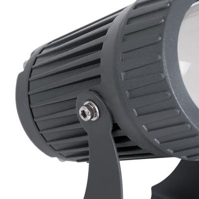 GLOBOSTAR® SPOTFENIA 90135 Αρχιτεκτονικό Σποτ Φωτισμου LED 10W 1100lm 5° DC 24V Αδιάβροχο IP65 Θερμό Λευκό 2700K Dimmable - Bridgelux COB Chip - Γκρι Ανθρακί - Μ7 x Π7 x Υ12cm - 3 Χρόνια Εγγύηση
