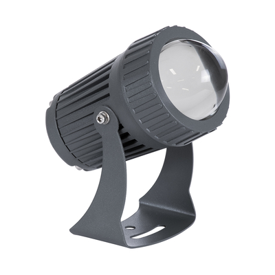 GLOBOSTAR® SPOTFENIA 90136 Αρχιτεκτονικό Σποτ Φωτισμου LED 10W 850lm 5° DC 24V Αδιάβροχο IP65 Μπλε Dimmable - Bridgelux COB Chip - Γκρι Ανθρακί - Μ7 x Π7 x Υ12cm - 3 Χρόνια Εγγύηση