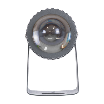 GLOBOSTAR® SPOTFENIA 90136 Αρχιτεκτονικό Σποτ Φωτισμου LED 10W 850lm 5° DC 24V Αδιάβροχο IP65 Μπλε Dimmable - Bridgelux COB Chip - Γκρι Ανθρακί - Μ7 x Π7 x Υ12cm - 3 Χρόνια Εγγύηση