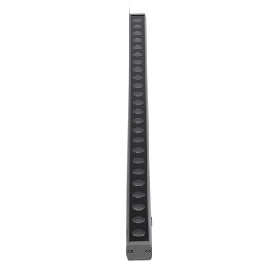 GLOBOSTAR® WASHERFAIA 90186 Μπάρα Φωτισμού Wall Washer με Αντιθαμβωτική Γρίλια LED 24W 2640lm 15° DC 24V Αδιάβροχο IP65 Θερμό Λευκό 2700K Dimmable - Bridgelux SMD Chip - Ασημί - Μ100 x Π4 x Υ5.5cm - 3 Χρόνια Εγγύηση