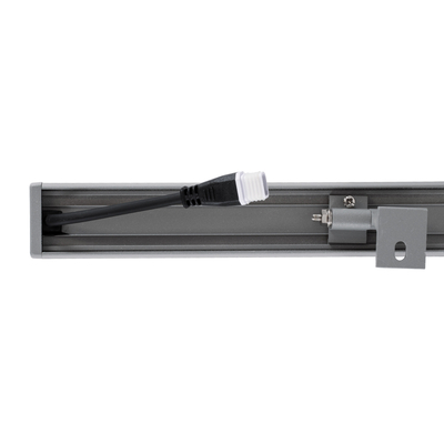 GLOBOSTAR® WASHERFAIA 90186 Μπάρα Φωτισμού Wall Washer με Αντιθαμβωτική Γρίλια LED 24W 2640lm 15° DC 24V Αδιάβροχο IP65 Θερμό Λευκό 2700K Dimmable - Bridgelux SMD Chip - Ασημί - Μ100 x Π4 x Υ5.5cm - 3 Χρόνια Εγγύηση