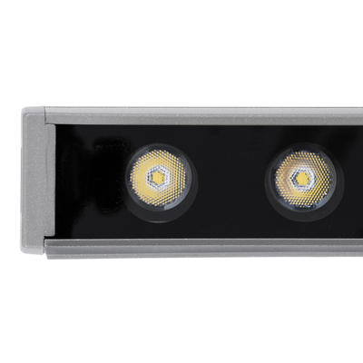 GLOBOSTAR® WASHERFAIA 90187 Μπάρα Φωτισμού Wall Washer με Αντιθαμβωτική Γρίλια LED 24W 2760lm 15° DC 24V Αδιάβροχο IP65 Φυσικό Λευκό 4500K Dimmable - Bridgelux SMD Chip - Ασημί - Μ100 x Π4 x Υ5.5cm - 3 Χρόνια Εγγύηση