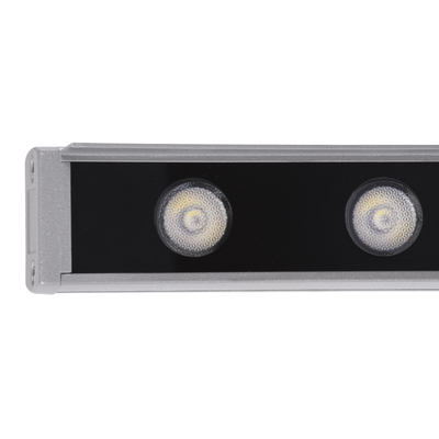 GLOBOSTAR® WASHERFAIA 90189 Μπάρα Φωτισμού Wall Washer με Αντιθαμβωτική Γρίλια LED 24W 2040lm 15° DC 24V Αδιάβροχο IP65 Πολύχρωμο RGBW Dimmable DMX512 - Bridgelux SMD Chip - Γκρι Ανθρακί - Μ100 x Π4 x Υ5.5cm - 3 Χρόνια Εγγύηση
