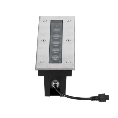 GLOBOSTAR® UNDERGROUND-REMVI 90190 Χωνευτή Μπάρα Φωτισμού Wall Washer LED 9W 990lm 10° DC 24V Αδιάβροχο IP68 Θερμό Λευκό 2700K Dimmable - Ανοξείδωτο Ατσάλι 304 - Μ30 x Π9 x Υ8.5cm / Q28.5 x 7.5cm - 3 Χρόνια Εγγύηση
