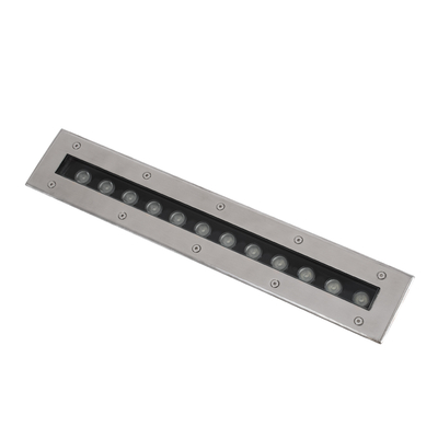 GLOBOSTAR® UNDERGROUND-REMVI 90193 Χωνευτή Μπάρα Φωτισμού Wall Washer LED 12W 1020lm 10° DC 24V Αδιάβροχο IP68 RGBW Dimmable DMX512 - Ανοξείδωτο Ατσάλι 304 - Μ50 x Π9 x Υ7.2cm / Μ48.5 x Π7.5cm - 3 Χρόνια Εγγύηση