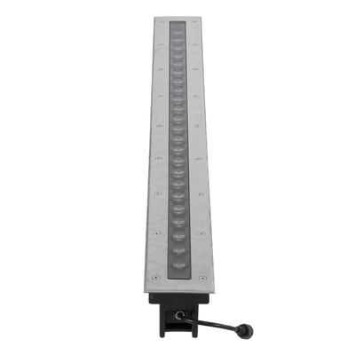 GLOBOSTAR® UNDERGROUND-REMVI 90194 Χωνευτή Μπάρα Φωτισμού Wall Washer LED 24W 2160lm 10° DC 24V Αδιάβροχο IP68 Θερμό Λευκό 2700K Dimmable - Ανοξείδωτο Ατσάλι 304 - Μ100 x Π9 x Υ7.2cm / Μ98.2 x Π7.6cm - 3 Χρόνια Εγγύηση