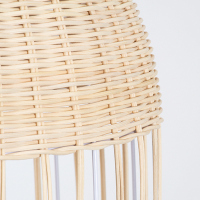 GLOBOSTAR® LUCIA 01725 Boho Κρεμαστό Φωτιστικό Οροφής με Ντουί 1 x E27 AC 220-240V IP20 - Μπεζ - Μ40 x Π40 x Y34cm