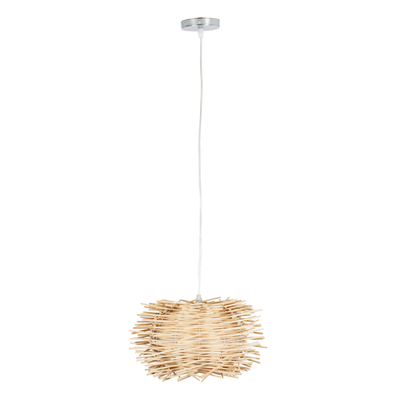 GLOBOSTAR® MINORCA 01730 Boho Κρεμαστό Φωτιστικό Οροφής με Ντουί 1 x E27 AC 220-240V IP20 - Μπεζ - Μ35 x Π35 x Y23cm