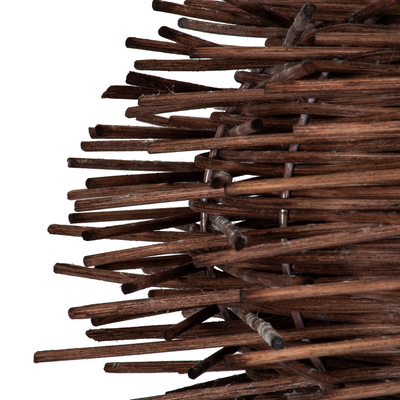 GLOBOSTAR® MINORCA 01733 Boho Κρεμαστό Φωτιστικό Οροφής με Ντουί 1 x E27 AC 220-240V IP20 - Καφέ - Μ35 x Π35 x Υ23cm