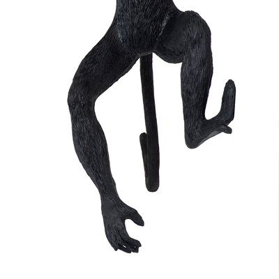 GLOBOSTAR® APES 01804 Μοντέρνο Φωτιστικό Τοίχου - Απλίκα με Ντουί 1 x E27 AC 220-240V IP20 - Μαύρο - Μ34 x Π31 x Υ61cm