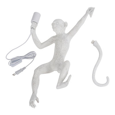 GLOBOSTAR® APES 01805 Μοντέρνο Φωτιστικό Τοίχου - Απλίκα με Ντουί 1 x E27 AC 220-240V IP20 - Λευκό - Μ34 x Π31 x Υ61cm