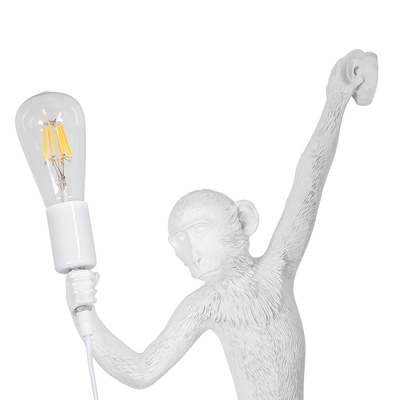 GLOBOSTAR® APES 01805 Μοντέρνο Φωτιστικό Τοίχου - Απλίκα με Ντουί 1 x E27 AC 220-240V IP20 - Λευκό - Μ34 x Π31 x Υ61cm