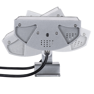 GloboStar® FLOOD-TENA 90222 Προβολέας Wall Washer για Φωτισμό Κτιρίων LED 72W 6120lm 10° DC 24V Αδιάβροχο IP65 L29.8 x W15.5 x H18cm RGBW DMX512 - Ασημί - 3 Years Warranty