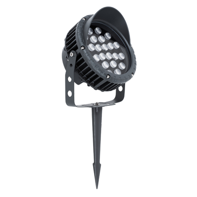 GLOBOSTAR® TREEVINA 90359 Φωτιστικό Σποτ με Αντιθαμβωτική Γρίλια για Φυτά - Δέντρα με Βάση Κήπου / Καρφωτό LED 24W 2040lm 10° DC 24V Αδιάβροχο IP65 Ultra Θερμό Λευκό 2200K Dimmable - Bridgelux SMD Chip - Γκρι Ανθρακί - Μ21.5 x Π18.3 x Υ14cm - 3 Χρόνια Εγγύηση
