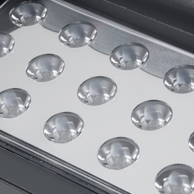 GLOBOSTAR® FLOODKAMY 90372 Προβολέας Σποτ Wall Washer με Αντιθαμβωτική Γρίλια LED 30W 3300lm 5° DC 24V Αδιάβροχο IP65 Θερμό Λευκό 2700K Dimmable - Bridgelux SMD Chip - Γκρι Ανθρακί - Μ19.5 x Π10.7 x Υ9.5cm - 3 Χρόνια Εγγύηση