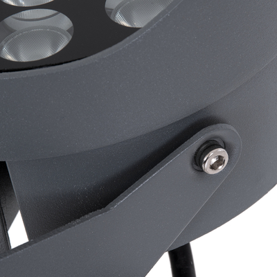 GLOBOSTAR® FLOODNIGMA 90377 Προβολέας Σποτ Wall Washer με Αντιθαμβωτική Γρίλια LED 24W 2040lm 30° DC 24V Αδιάβροχο IP65 Ultra Θερμό Λευκό 2200K Dimmable - Bridgelux SMD Chip - Γκρι Ανθρακί - Μ15 x Π15 x Υ9.1cm - 3 Χρόνια Εγγύηση