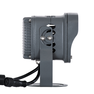 GLOBOSTAR® FLOODXENA 90699 Προβολέας Σποτ Wall Washer με Αντιθαμβωτική Γρίλια LED 24W 2040lm 10° DC 24V Αδιάβροχο IP65 Πολύχρωμο RGBW Dimmable DMX512 - Bridgelux SMD Chip - Γκρι Ανθρακί - Μ13 x Π11 x Υ15cm - 3 Χρόνια Εγγύηση