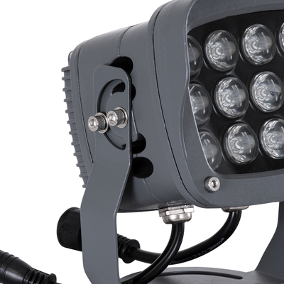 GLOBOSTAR® FLOODXENA 90699 Προβολέας Σποτ Wall Washer με Αντιθαμβωτική Γρίλια LED 24W 2040lm 10° DC 24V Αδιάβροχο IP65 Πολύχρωμο RGBW Dimmable DMX512 - Bridgelux SMD Chip - Γκρι Ανθρακί - Μ13 x Π11 x Υ15cm - 3 Χρόνια Εγγύηση