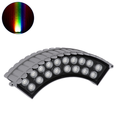 GLOBOSTAR® TREEJINA 90692 Κυρτή Μπάρα Φωτισμού Wall Washer για Φυτά - Δέντρα LED 18W 1530lm 10° DC 24V Αδιάβροχο IP67 Πολύχρωμο RGBW Dimmable DMX512 - Bridgelux SMD Chip - Γκρι Ανθρακί - Μ29 x Π11 x Υ10.5cm - 3 Χρόνια Εγγύηση