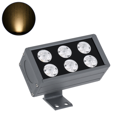 GLOBOSTAR® FLOODDANY 90375 Προβολέας Σποτ Wall Washer LED 24W 2640lm 5° DC 24V Αδιάβροχο IP65 Θερμό Λευκό 2700K Dimmable - CREE XPE Chip - Γκρι Ανθρακί - Μ16 x Π9.5 x Υ7.5cm - 3 Χρόνια Εγγύηση