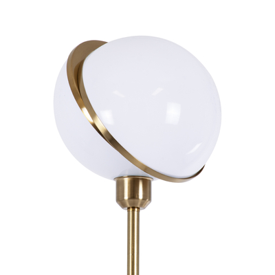 GLOBOSTAR® HUDSON 00500 Μοντέρνο Επιδαπέδιο Φωτιστικό με Ντουί 1 x E27 AC 220-240V IP20 - Λευκό & Χρυσό - Μ20 x Π20 x Υ177cm