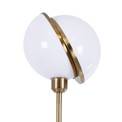 GLOBOSTAR® HUDSON 00500 Μοντέρνο Επιδαπέδιο Φωτιστικό με Ντουί 1 x E27 AC 220-240V IP20 - Λευκό & Χρυσό - Μ20 x Π20 x Υ177cm