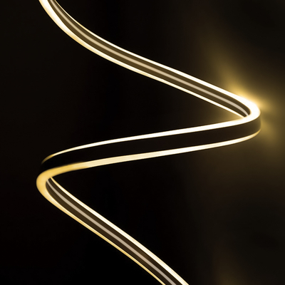 GloboStar® 70482 DOUBLE-SIDED 120°+120° Degree Neon Flex Epistar LED SMD 2835 1m 12W/m 120LED/m 840lm/m 120°+120° DC 24V Αδιάβροχη IP68 Θερμό Λευκό 3000K Dimmable