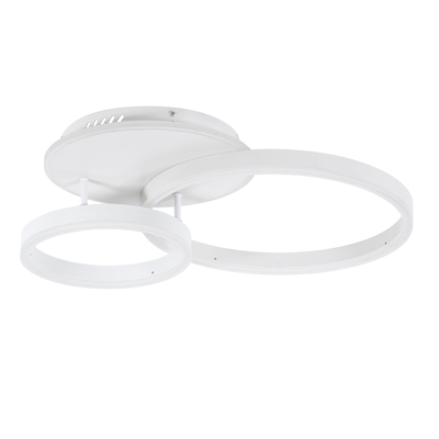 GLOBOSTAR® VENOM 61121 Μοντέρνο Φωτιστικό Οροφής LED 67W 8107lm 360° AC 220-240V IP20 Ρυθμιζόμενο Λευκό CCT με Χειριστήριο από 2700K έως 6000K Dimmable - Lumileds SMD Chip - Λευκό Ματ - Μ60 x Π40 x Υ12.5cm - 3 Χρόνια Εγγύηση