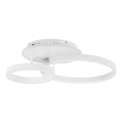 GLOBOSTAR® VENOM 61121 Μοντέρνο Φωτιστικό Οροφής LED 67W 8107lm 360° AC 220-240V IP20 Ρυθμιζόμενο Λευκό CCT με Χειριστήριο από 2700K έως 6000K Dimmable - Lumileds SMD Chip - Λευκό Ματ - Μ60 x Π40 x Υ12.5cm - 3 Χρόνια Εγγύηση